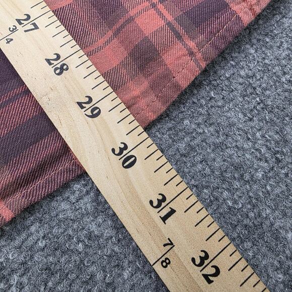 Grayers Clothiers Shirt Mens Medium Red Gray Plaid Short Sleeve Cotton Casual - Picture 8 of 15